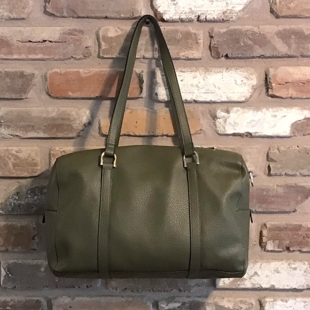 A NEW DAY Olive Green Barrel Handbag NEW